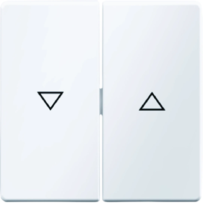 Keys printed with the "arrow" symbol, snow white, velvet