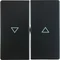 Keys printed with the symbol "arrow" anthracite, velvet