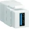 KEYSTONE modul USB 3.0 zásuvka, průchozí, přímá zástrčka 180°, bílá