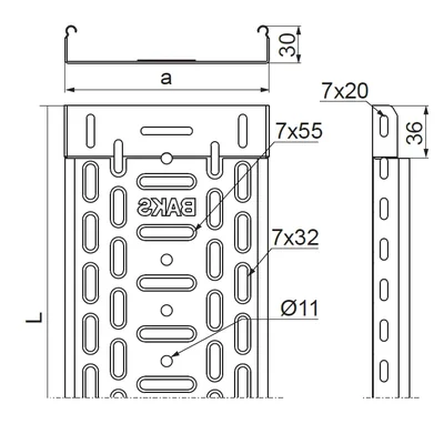 KGL300H30/3 Tray sheet thickness - 0.70 mm