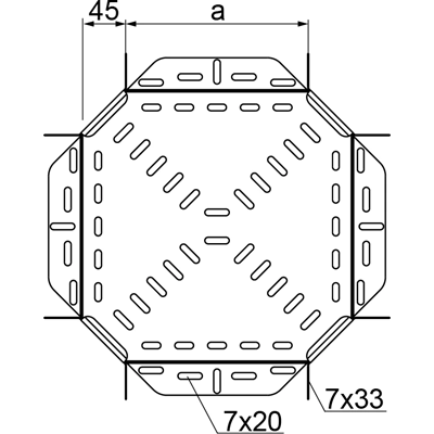 Хрестовина короба, CZKJ100H60