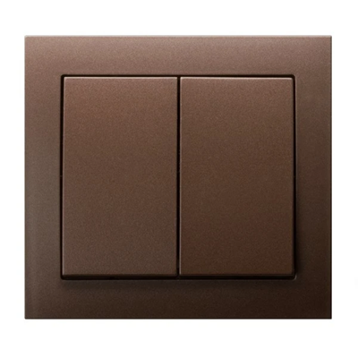 KIER Brown metallic two-group switch