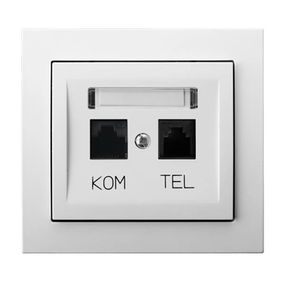 KIER Computer and telephone socket RJ 45 white