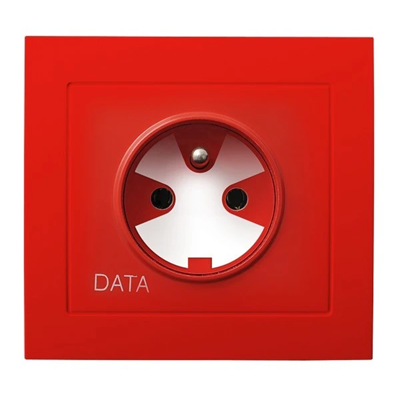 KIER DATA single earthed socket with an authorization key