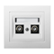 KIER Double antenna socket type F white