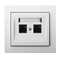 KIER Double computer socket cat. 5e white