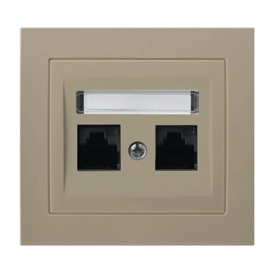 KIER Double computer socket cat. 6 beige