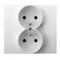 KIER Double socket with earthing white