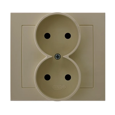 KIER Double socket without earthing beige