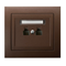 KIER Double telephone socket, independent, brown metallic