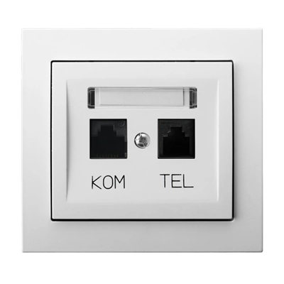 KIER Gniazdo komputerowo-telefoniczne RJ 45 biały