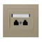 KIER Independent double telephone socket, beige
