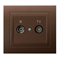 KIER Pass-through RTV socket 10-dB brown metallic