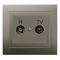 KIER Pass-through socket RTV 10-dB satin light