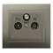 KIER Pass-through socket RTV-SAT satin light