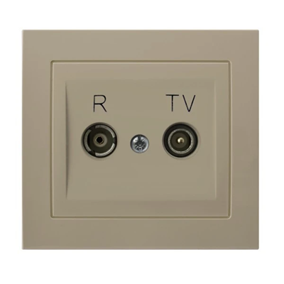 KIER Pass-through socket RTV ZAP-10-dB beige