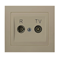 KIER Pass-through socket RTV ZAP-10-dB beige