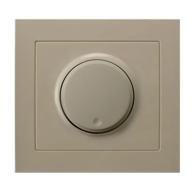 KIER Push-turn dimmer adapted to incandescent and other loads. Beige