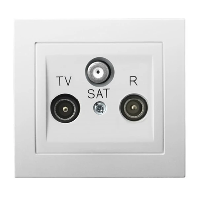 KIER RTV-SAT socket white