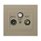 KIER RTV-SAT socket with two SAT outputs beige