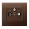 KIER RTV-SAT socket with two SAT outputs brown metallic