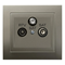 KIER RTV-SAT socket with two satin light outputs