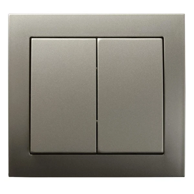 KIER Satin light double closing switch