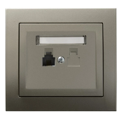 KIER Satin light single telephone socket