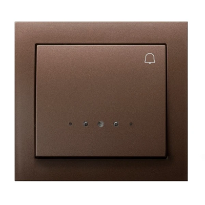 KIER Short-circuiting switch "bell" with blue backlight - brown metallic