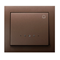 KIER Short-circuiting switch "bell" with blue backlight - brown metallic