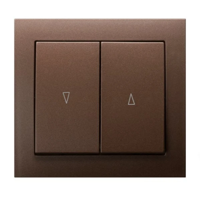 KIER Shutter switch with mechanical interlock, metallic brown