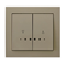 KIER Shutter switch with orange backlight and beige mechanical lock