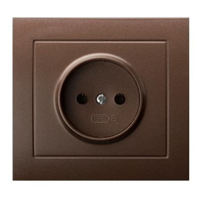 KIER Single socket brown metallic