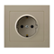 KIER Single socket-outlet with earthing schko beige