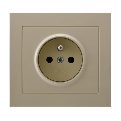 KIER Single socket with earthing beige