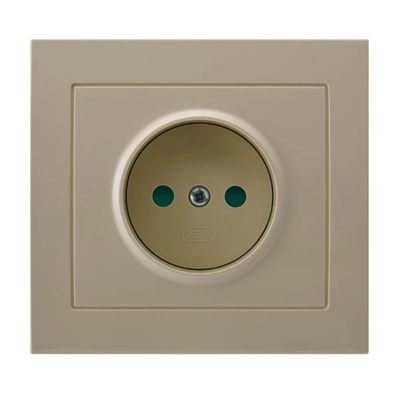 KIER Single socket with track shutters beige
