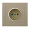 KIER Single socket with track shutters beige