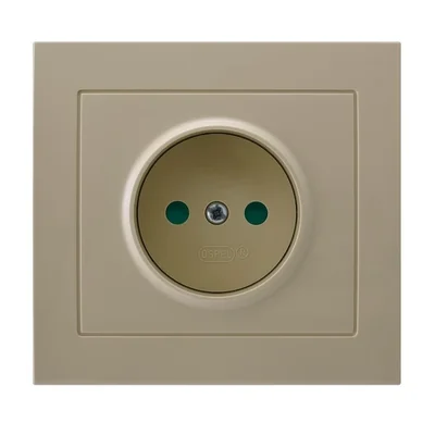 KIER Single socket with track shutters beige