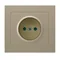 KIER Single socket with track shutters beige