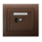 KIER Single telephone socket brown metallic