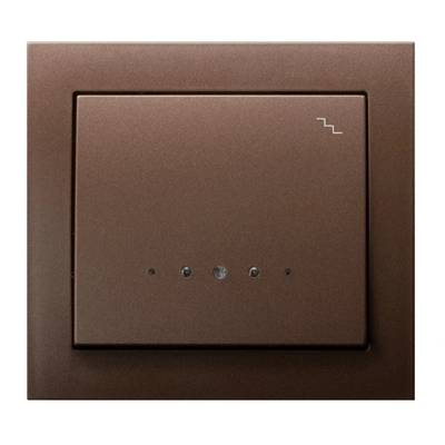 KIER Stair switch with blue backlight - brown metallic