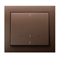 KIER Two-pole switch with blue backlight, metallic brown