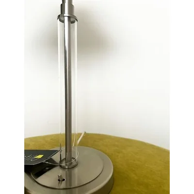 KINGSTON Stolní lampa E14 IP20 stříbrná s bílým stínidlem