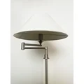 KINGSTON Stolní lampa E14 IP20 stříbrná s bílým stínidlem