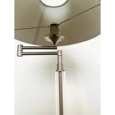 KINGSTON Table lamp E14 IP20 silver with a white shade