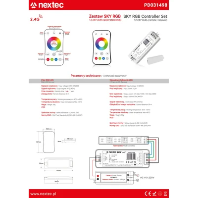 KIT RGB NEXTEC SKY / 12-24V / 3x4A