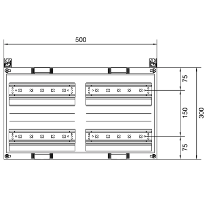 Kit UNIVERSNHC 300x500mm pour la construction d'équipements modulaires 4x12 PLE