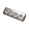 Kitchen furniture socket with shutters for current paths 4x230V INOX