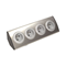 Kitchen furniture socket with shutters for current paths 4x230V INOX