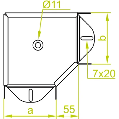 KKLJ75H60 90°-Bogen, Blechdicke - 1 mm